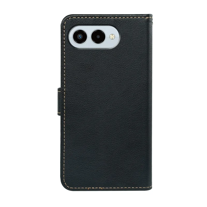 For T-Mobile REVVL 8 Case RFID Blocking Wallet Litchi Texture Leather Phone Cover Magnetic Clasp - Black