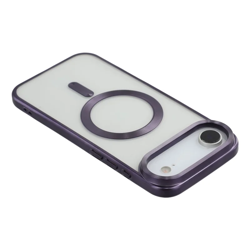 For iPhone Air Case Matte Electroplating Hoes compatibel met MagSafe - Donkerpaars