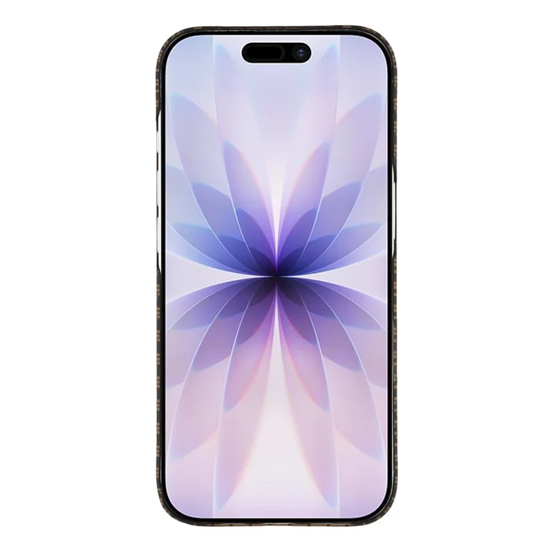 For iPhone 17 Case Compatible with MagSafe Carbon Fiber Texture PC Phone Back Cover - Sunset Gold