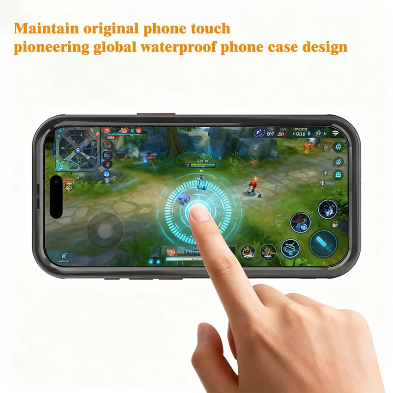 KARFO For iPhone 17 Pro Magnetic Case TPU PC Waterproof Phone Cover with Screen Protector  /  Installation Tool - Blue