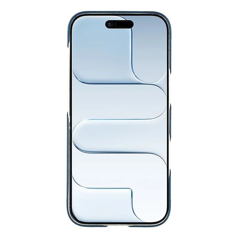 For iPhone Air Case Compatible with MagSafe Carbon Fiber Texture PC Phone Back Cover - Blue Green