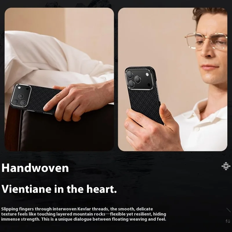 BENKS C1 For iPhone 17 Pro Case Kevlar Aramid Fiber Diamond Texture Woven Phone Cover Compatible with MagSafe