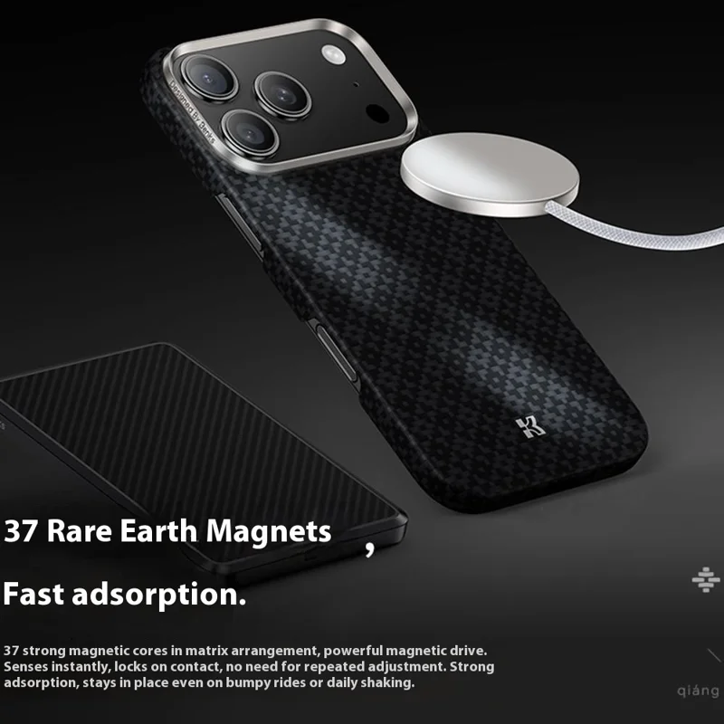 BENKS C1 For iPhone 17 Pro Case Kevlar Aramid Fiber Diamond Texture Woven Phone Cover Compatible with MagSafe