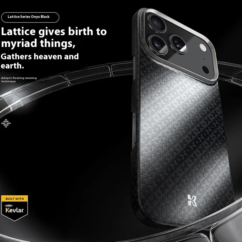 BENKS C1 For iPhone 17 Pro Max Case Kevlar Aramid Fiber Diamond Texture Woven Phone Cover Compatible with MagSafe