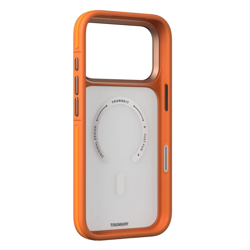 YOUNGKIT For iPhone 17 Pro Max Case Compatible with MagSafe Skin-Touch Matte PC + TPU Phone Cover - Orange
