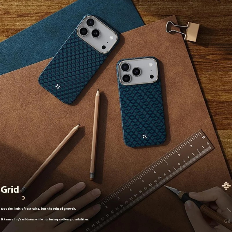 BENKS C1 For iPhone 17 Pro Case Kevlar Aramid Fiber Woven Phone Cover Compatible with MagSafe - Blue