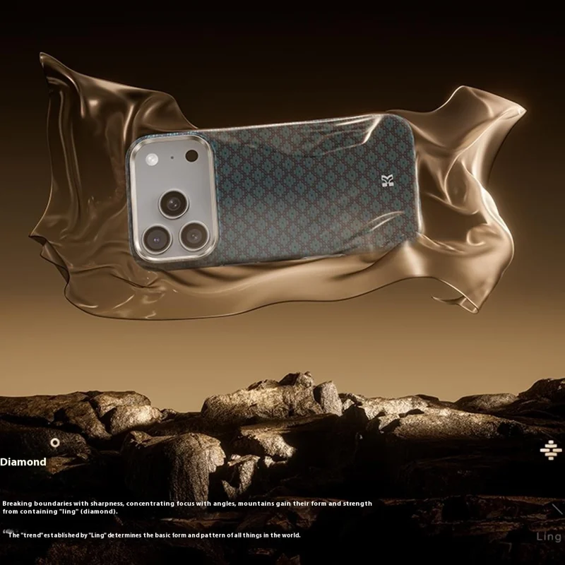 BENKS C1 For iPhone 17 Pro Case Kevlar Aramid Fiber Woven Phone Cover Compatible with MagSafe - Blue