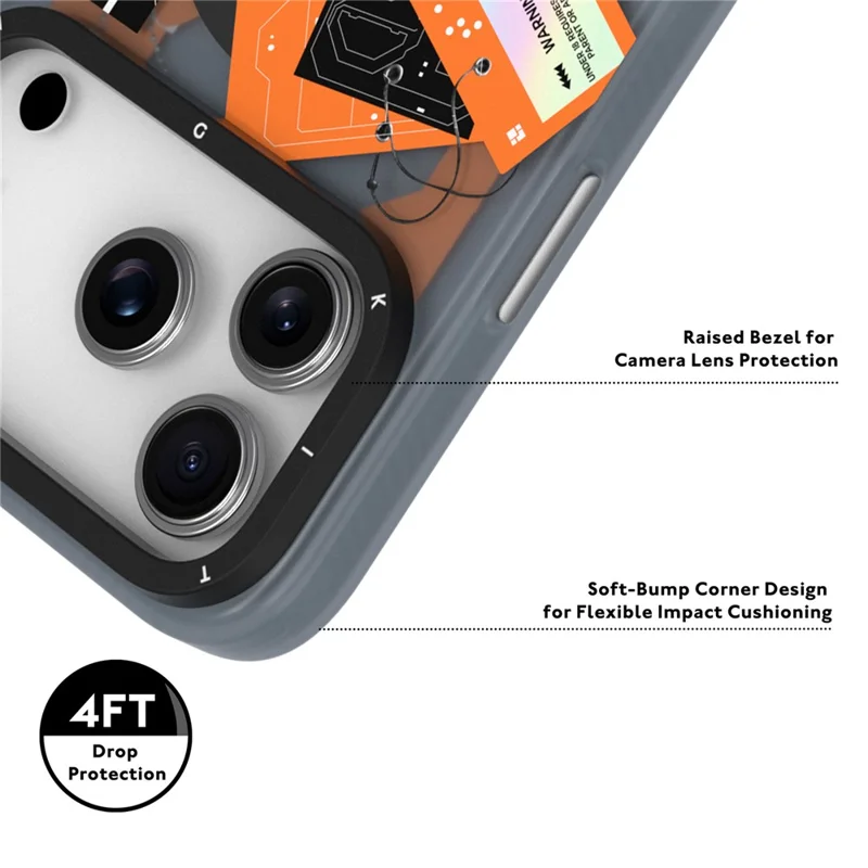 YOUNGKIT Interdimensional Series For iPhone 17 Pro Max Magnetic Case Matte TPU IMD Phone Back Cover - Cool (Black  /  White)