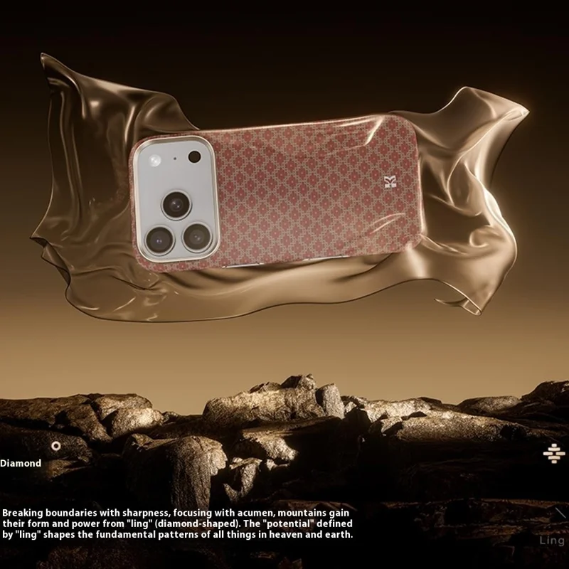 BENKS C1 For iPhone 17 Pro Max Case Case Kevlar Aramid Fiber Woven Diamond Texture Phone Cover Compatible with MagSafe - Orange