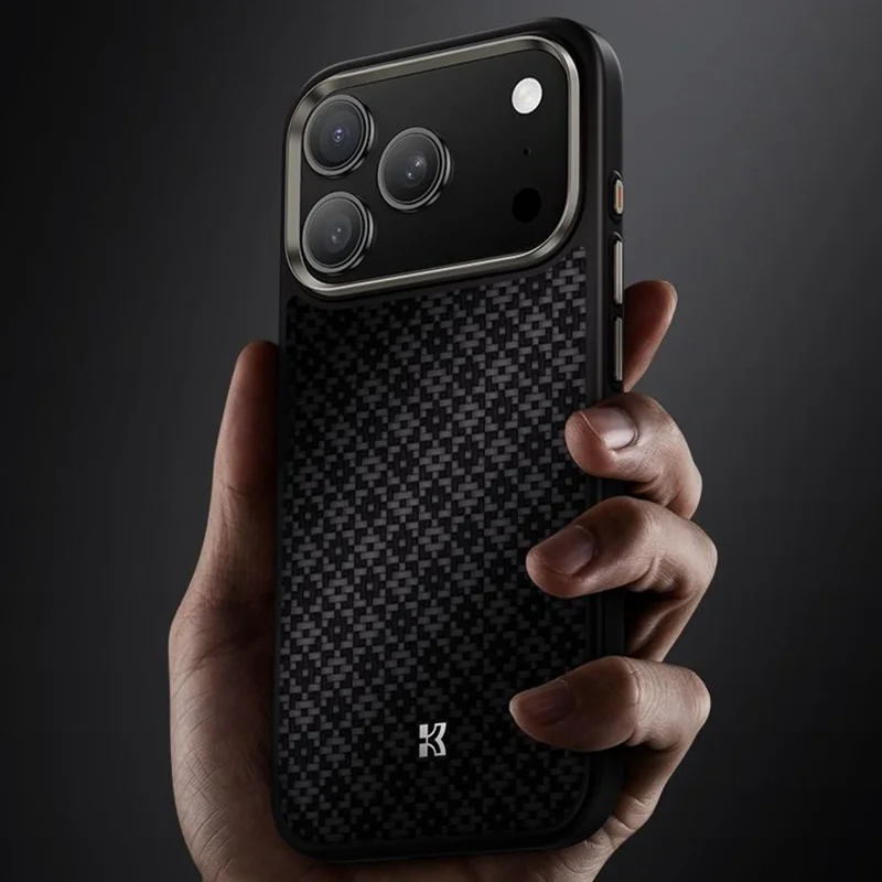 BENKS Y2 For iPhone 17 Pro Max Case Kevlar Aramid Fiber Weave Texture Phone Cover Compatible with MagSafe - Black