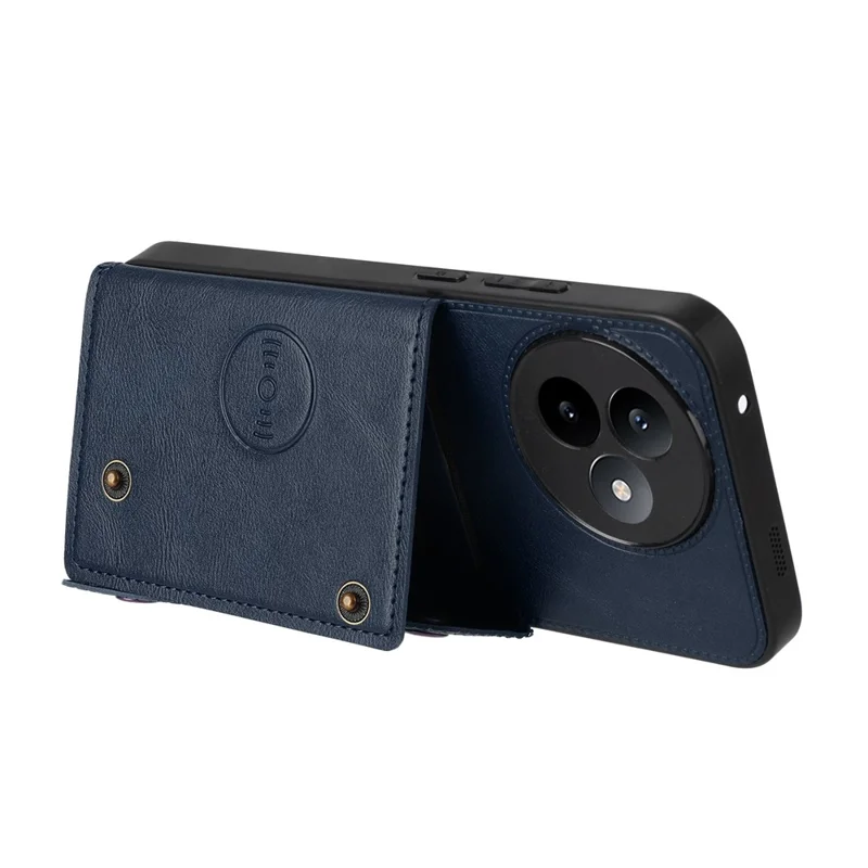 For Xiaomi Redmi K80 Ultra 5G Case with Card Slots Kickstand Leather + TPU Phone Cover - Blue