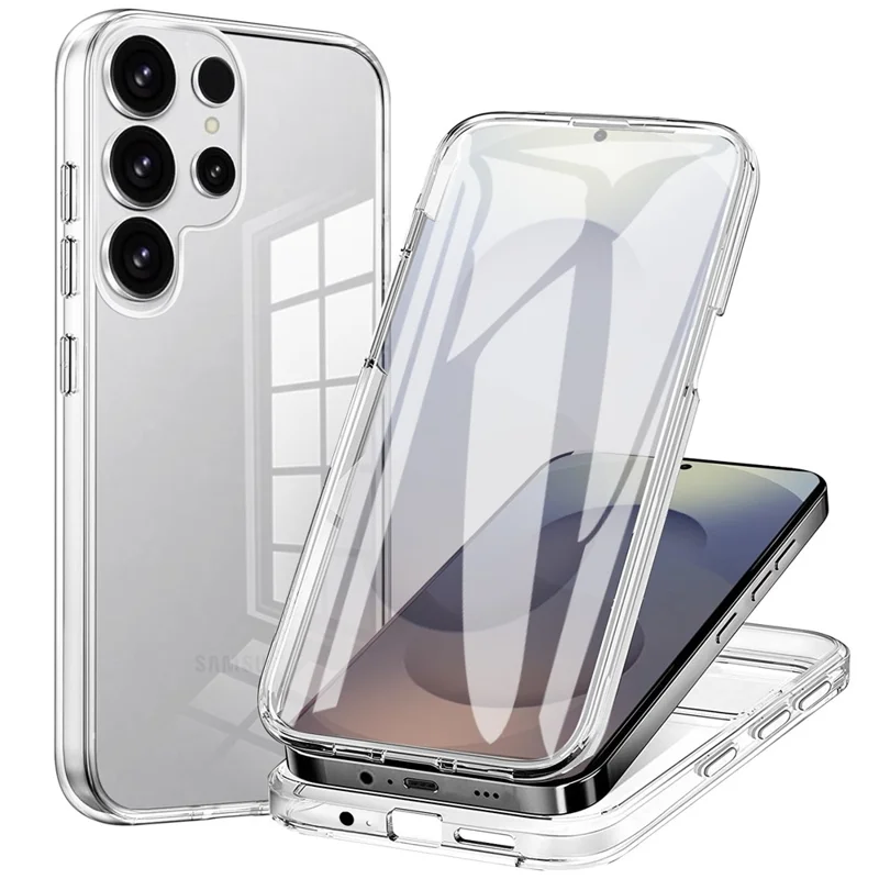 For Samsung Galaxy S25 Ultra Case TPU Frame Clear Acrylic Back Phone Cover with PET Film