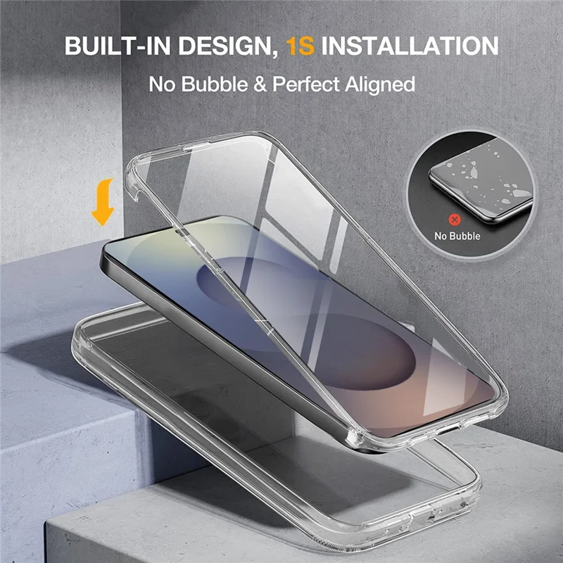 For Samsung Galaxy S25 Ultra Case TPU Frame Clear Acrylic Back Phone Cover with PET Film