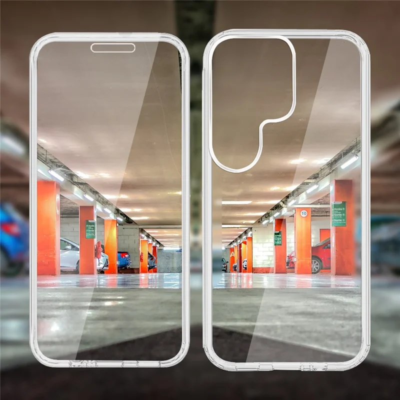 For Samsung Galaxy S25 Ultra Case TPU Frame Clear Acrylic Back Phone Cover with PET Film