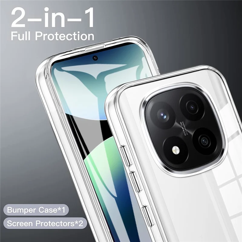 Phone Case For Xiaomi Redmi Note 14 Pro 5G / Note 14 Pro+ 5G / Poco X7 5G TPU Frame Clear Acrylic Back Cover with PET Film