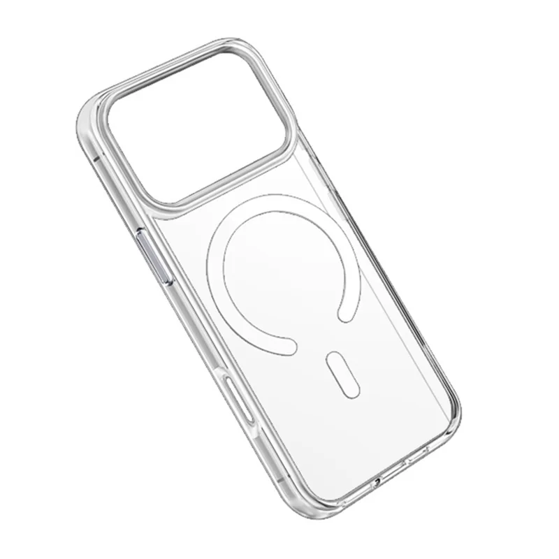 COTECI For iPhone 17 Pro Crystal Magnetic Case Compatible with MagSafe PC TPU Phone Back Cover - Transparent