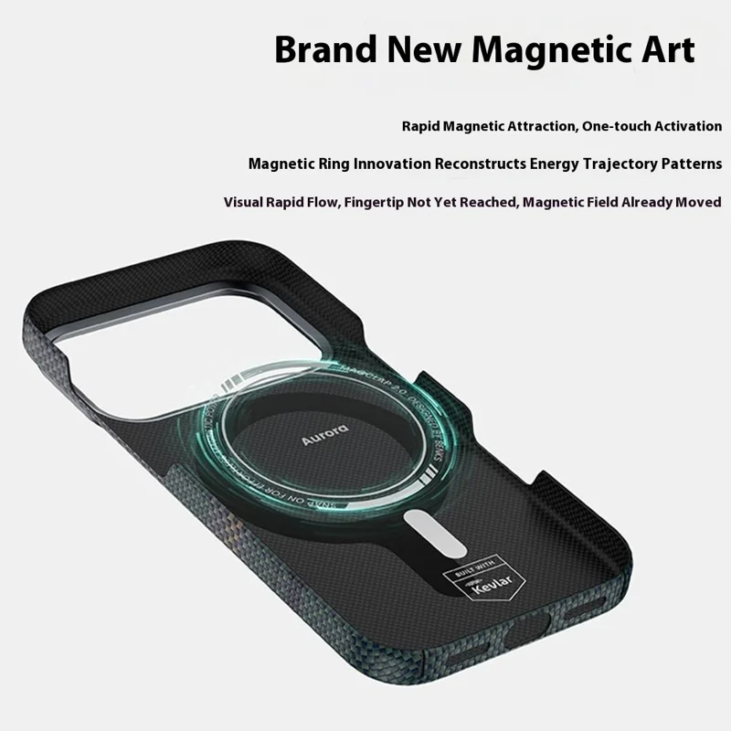 BENKS C1 til iPhone 17 Pro Max Case kompatibel med MagSafe Kevlar Aramid Fiber Aurora Flow Vævet Telefonbeskyttelse