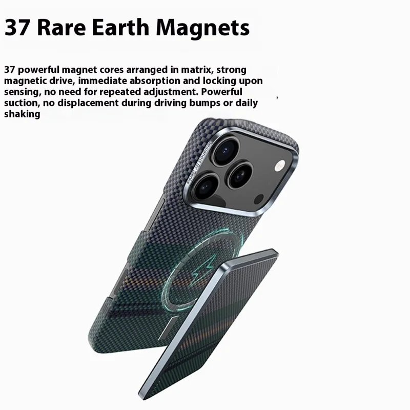 BENKS C1 til iPhone 17 Pro Max Case kompatibel med MagSafe Kevlar Aramid Fiber Aurora Flow Vævet Telefonbeskyttelse