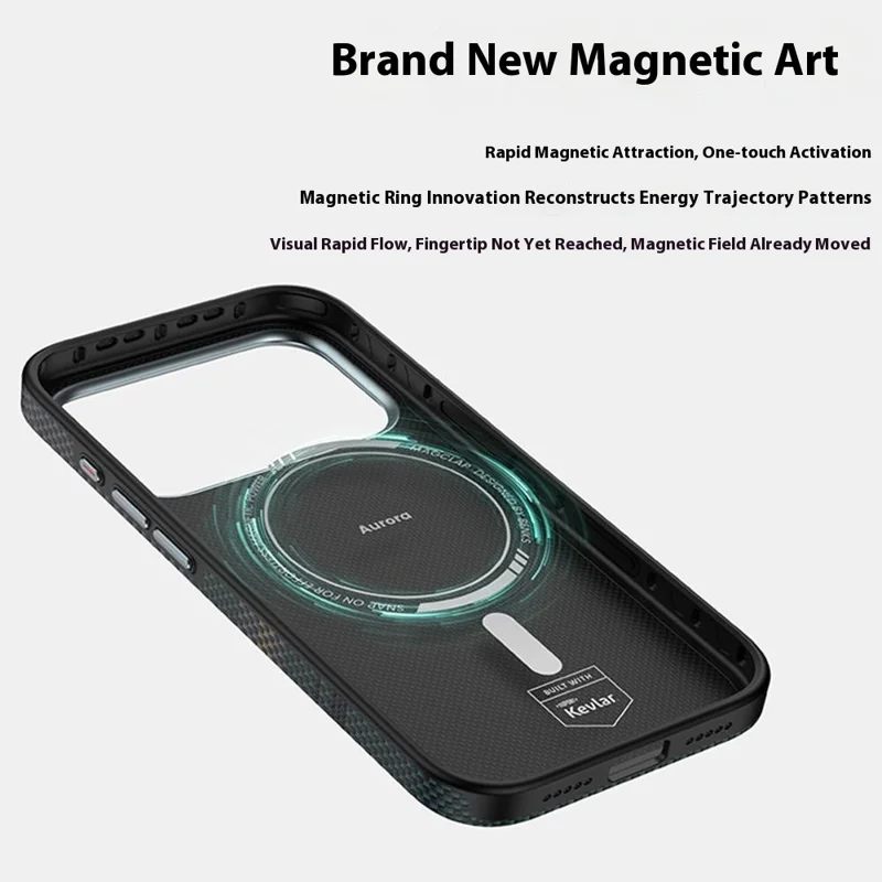 BENKS For iPhone 17 Pro Max Magnetic Case Kevlar Fiber Phone Back Cover Floating Weave Design