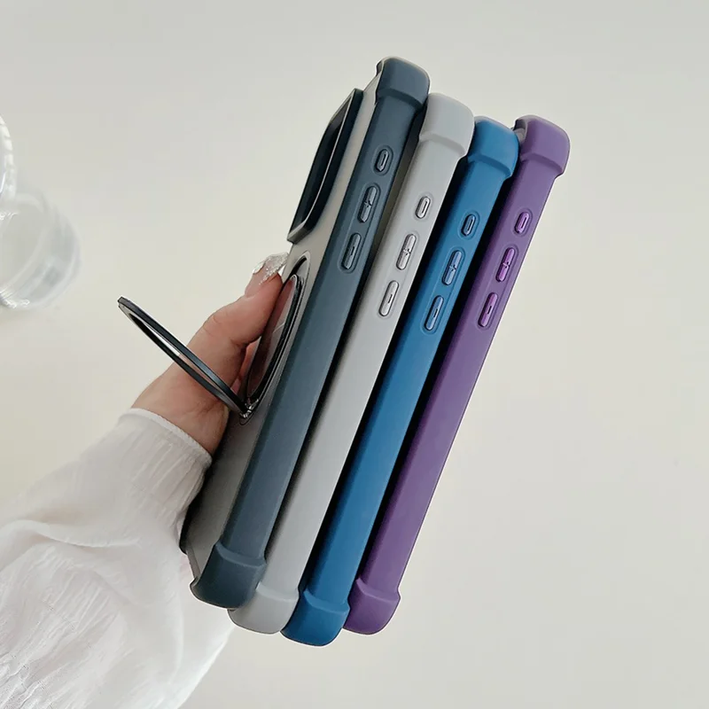 For iPhone 15 Case Compatible with MagSafe CD Vein Kickstand TPU + PC Phone Cover