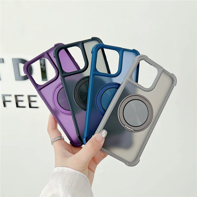 For iPhone 13 Pro Max Case Compatible with MagSafe CD Vein Kickstand TPU + PC Phone Cover - Purple