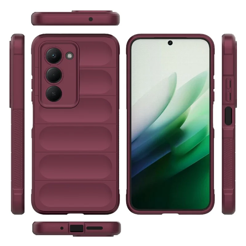 For Xiaomi Redmi 15 5G (Global) (169mm) Case Anti-Drop Soft TPU Rugged Phone Back Cover - Wine Red