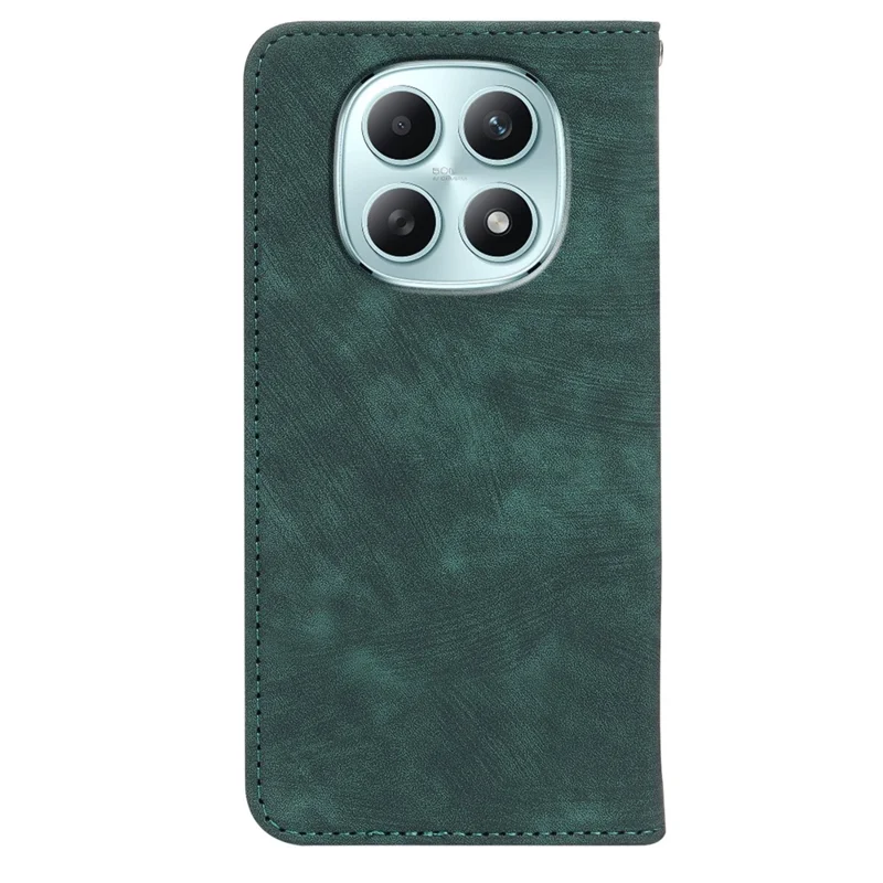 For Xiaomi Poco M8 5G / Redmi Note 15 5G (Global) / 15 4G (Global) Case Strong Magnetic Leather Wallet Phone Cover with Striped Texture - Green