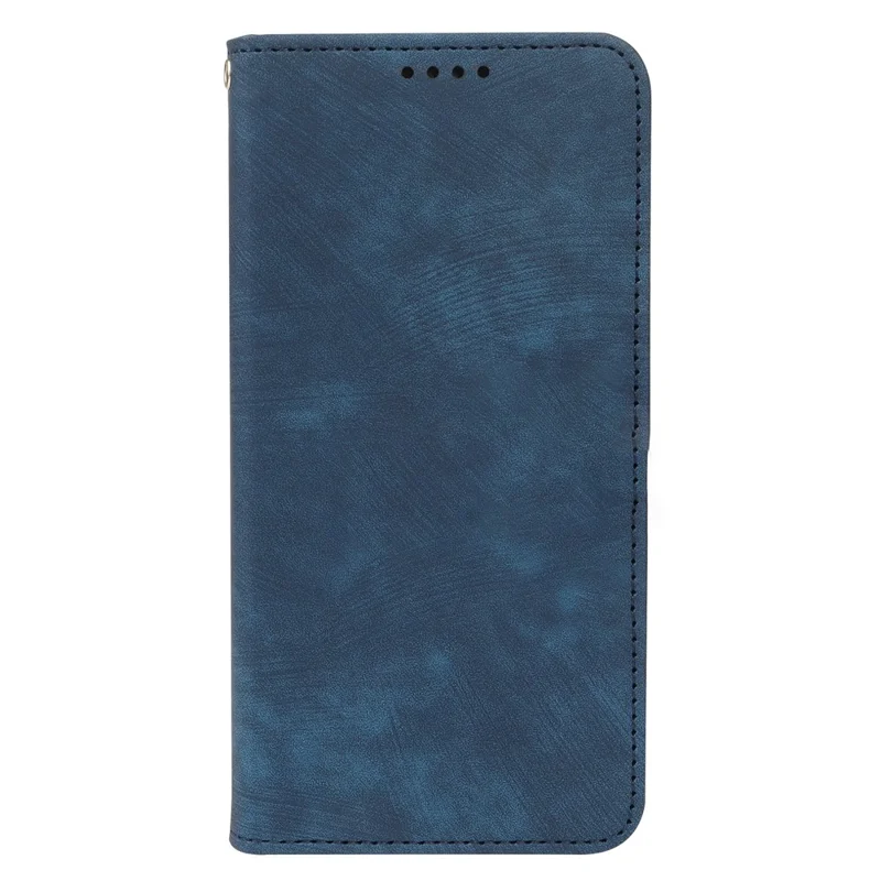 Xiaomi Redmi Note 15 Pro 5G hoesje met sterke magnetische sluiting van lederen portemonnee met gestreepte textuur - Blauw