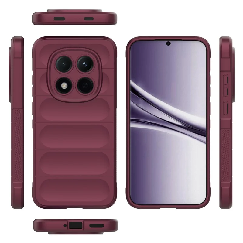 For Xiaomi Redmi Note 15 Pro 5G (Global) Case Anti-Drop Soft TPU Rugged Phone Back Cover - Wine Red