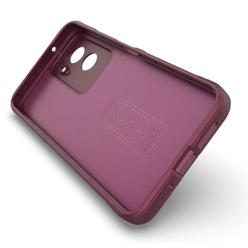 Obudowa na Xiaomi Poco M7 4G (169 mm) / Poco M7 Plus 5G, odporna na upadki, miękka obudowa TPU, odporna na uszkodzenia, tylna pokrywa - czerwony wino