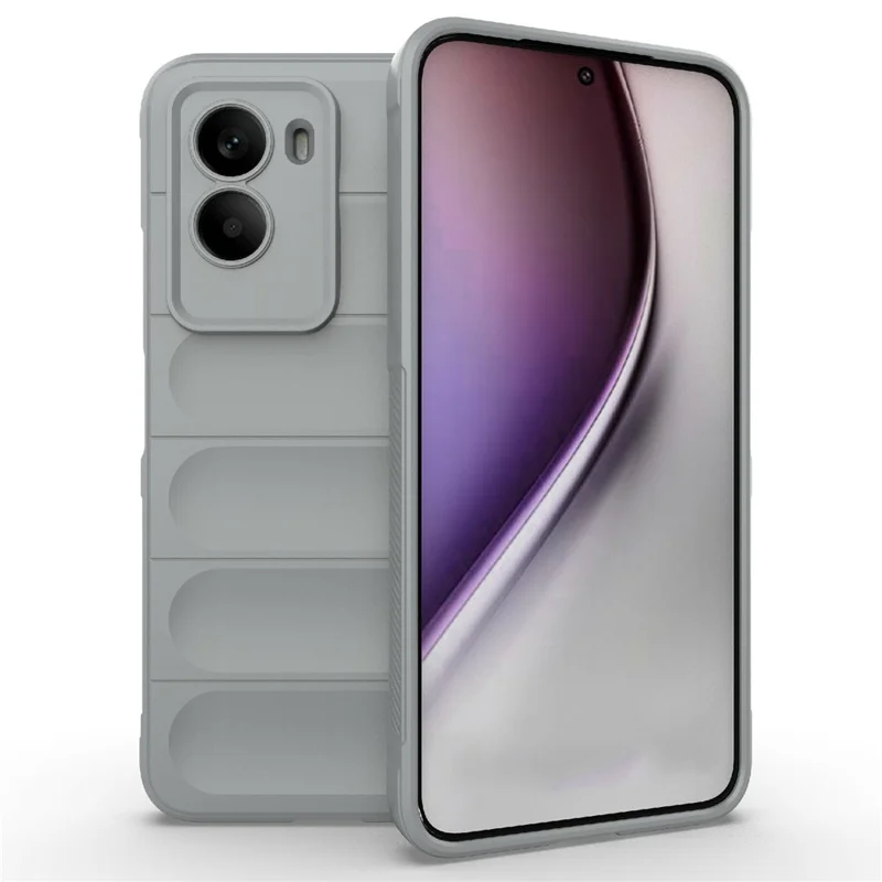 For Xiaomi Poco M7 4G (169mm)  /  Poco M7 Plus 5G Case Anti-Drop Soft TPU Rugged Phone Back Cover - Light Grey