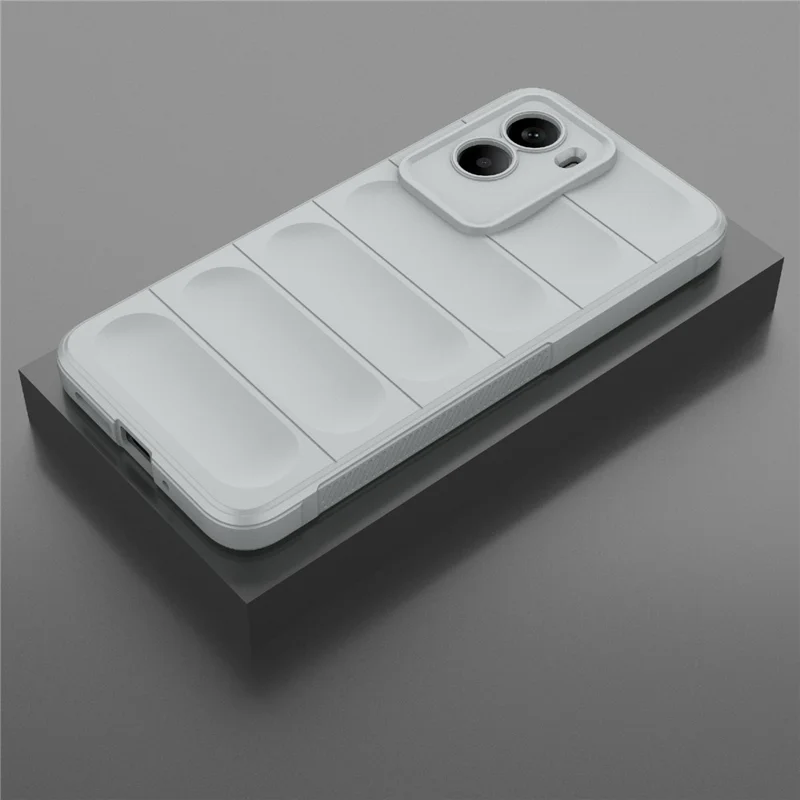 For Xiaomi Poco M7 4G (169mm)  /  Poco M7 Plus 5G Case Anti-Drop Soft TPU Rugged Phone Back Cover - Light Grey