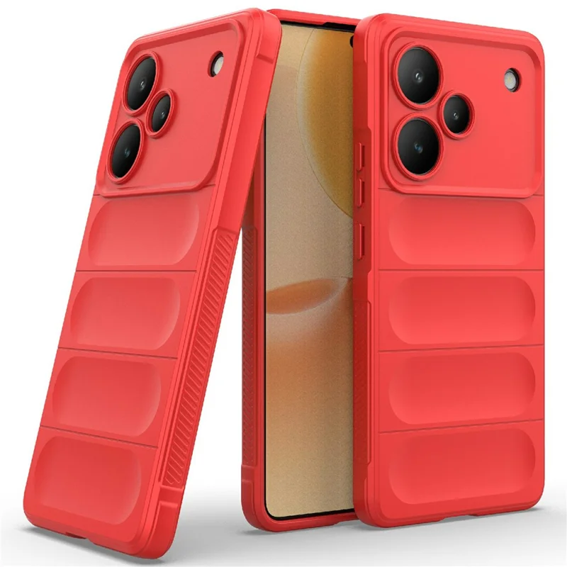 For Realme P4 Pro 5G Case Anti-Drop Soft TPU Rugged Phone Back Cover - Red
