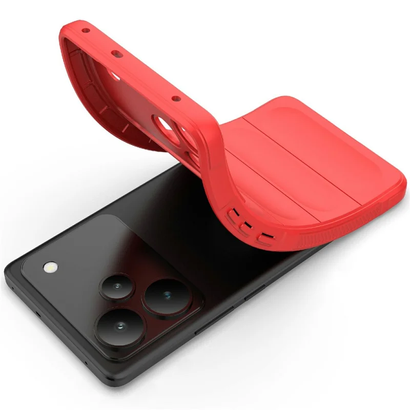 For Realme P4 Pro 5G Case Anti-Drop Soft TPU Rugged Phone Back Cover - Red