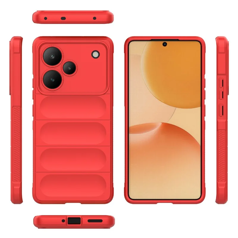 For Realme P4 Pro 5G Case Anti-Drop Soft TPU Rugged Phone Back Cover - Red