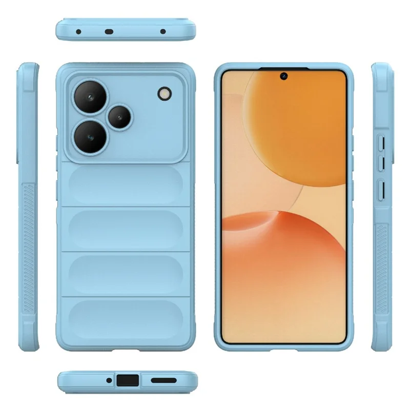 For Realme P4 Pro 5G Case Anti-Drop Soft TPU Rugged Phone Back Cover - Baby Blue
