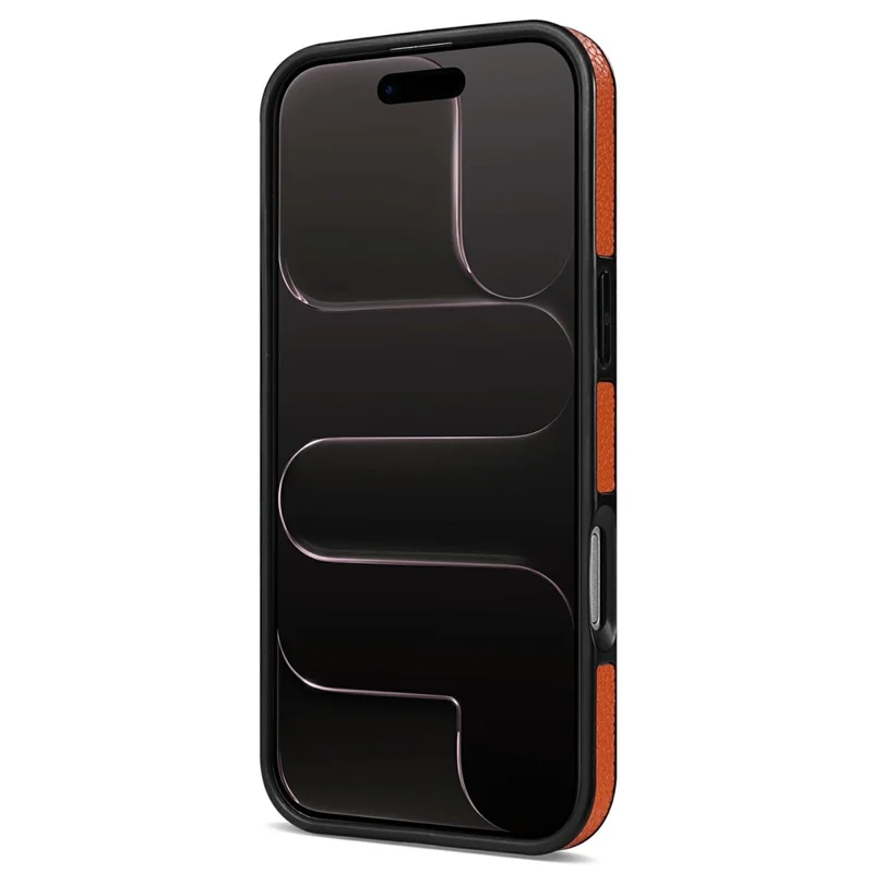 For iPhone Air Case Ring Kickstand PU + TPU Card Holder Phone Cover - Orange