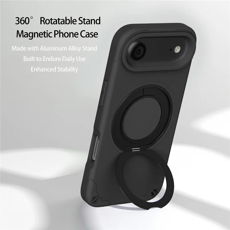 For iPhone Air EVA Phone Case Compatible with MagSafe Kickstand Protective Cover - Black