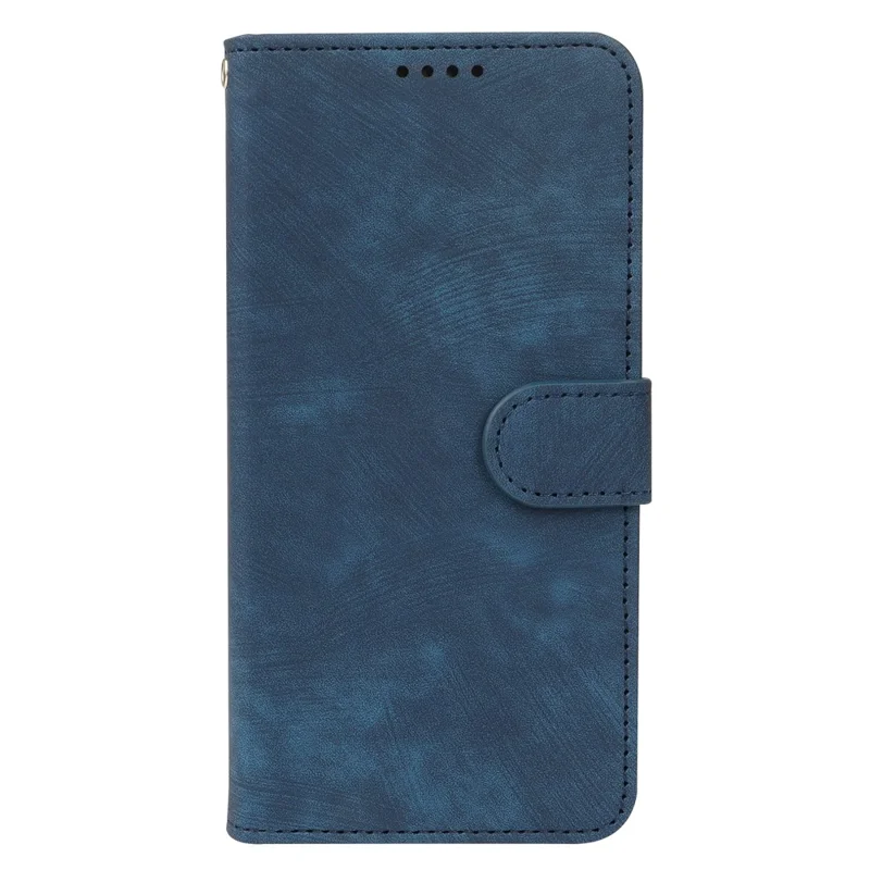 Flip-pungt wallet-taske til iPhone 17 Pro Max med striber i læderlook - Blå