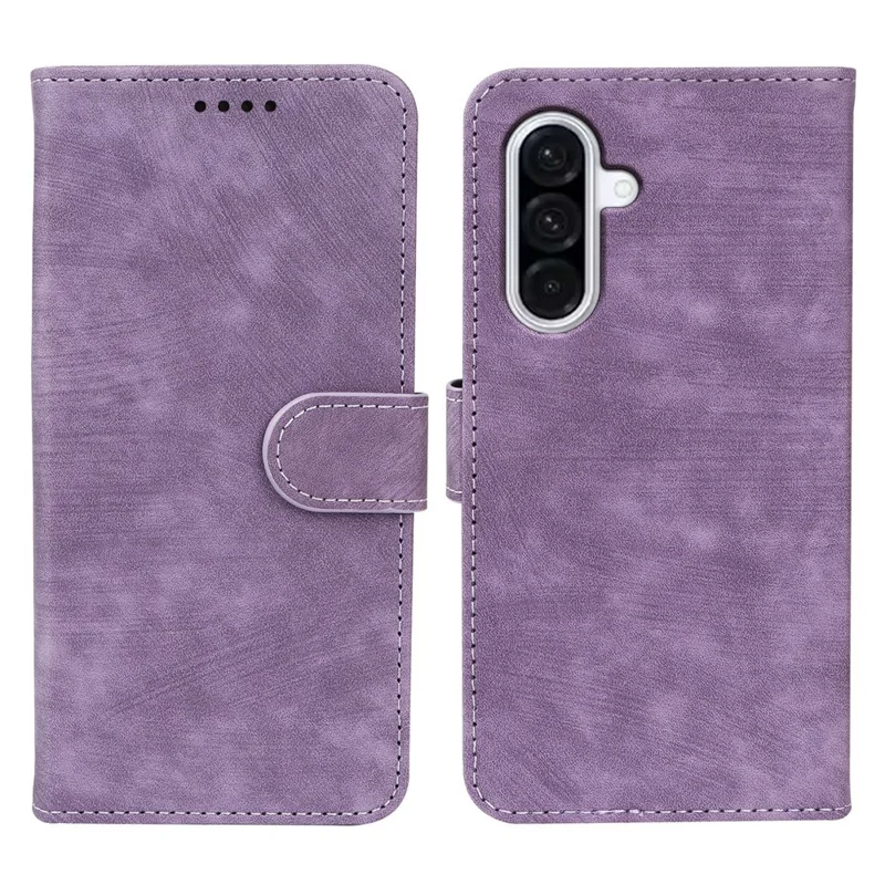 For Samsung S25FE Phone Case Leather Wallet Striped Pattern Magnetic Closure Shockproof Kickstand