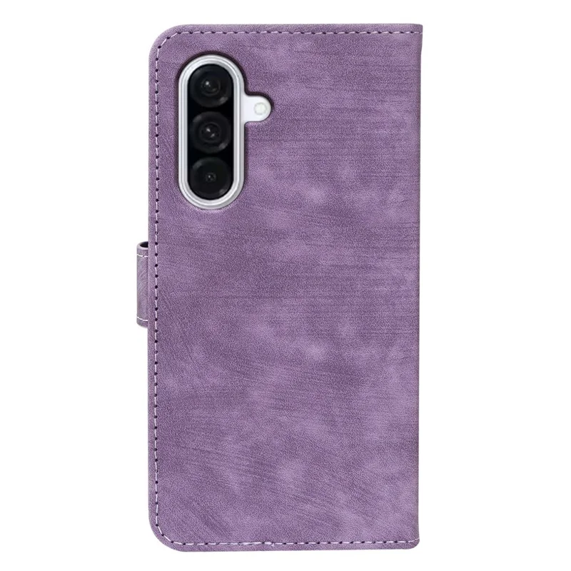 For Samsung S25FE Phone Case Leather Wallet Striped Pattern Magnetic Closure Shockproof Kickstand