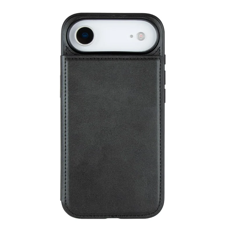 HANMAN Mika Series For iPhone Air Case with Card Holder PU Leather + TPU Back Cover - Black