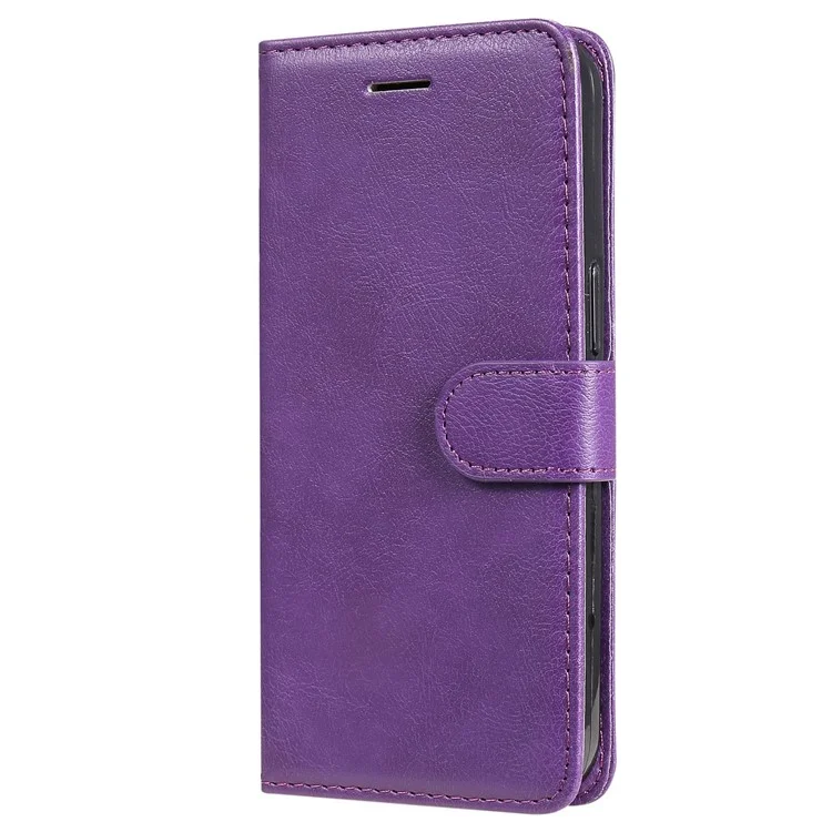 KT Leather Series-2 para Honor 70 5G Funda de teléfono de piel PU con protección corporal completa, soporte, color sólido, cartera, cubierta magnética con correa - Púrpura