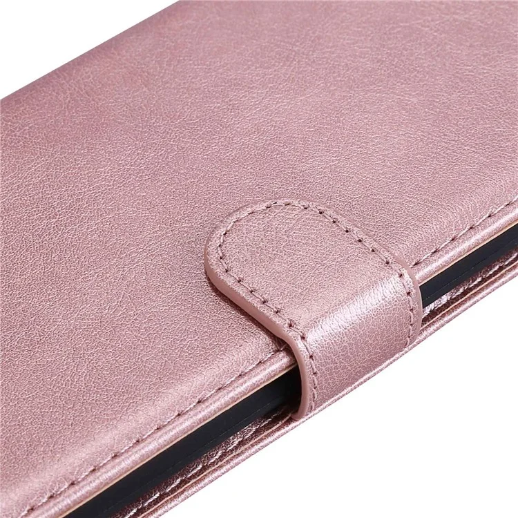 KT Leath Series-2 Pour Oppo Reno8 Pro 5G (version Globale) / Reno8 Pro + 5G Portefeuille Téléphone Couleur de Couleur Coupure de Fermeture Magnétique en Cuir PU en Cuir Avec Bracelet - or Rose