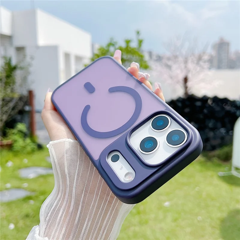 For iPhone 17 Pro Case Compatible with MagSafe Skin Touch TPU Acrylic Phone Back Cover - Purple