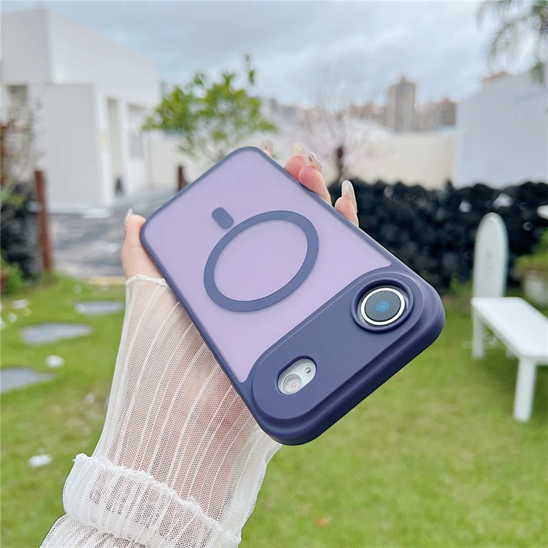 For iPhone Air Case Compatible with MagSafe Skin Touch TPU Acrylic Phone Back Cover - Purple