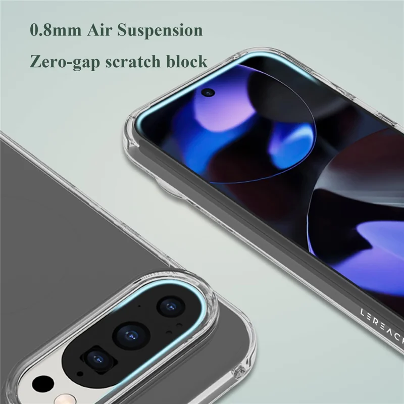 LEREACH TOC Serie für Google Pixel 10 / 10 Pro Hülle TPU + Acryl Handyhülle - Transparent