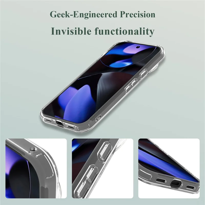 LEREACH TOC Series for Google Pixel 10 Pro XL Case TPU + Acrylic Phone Cover - Transparent