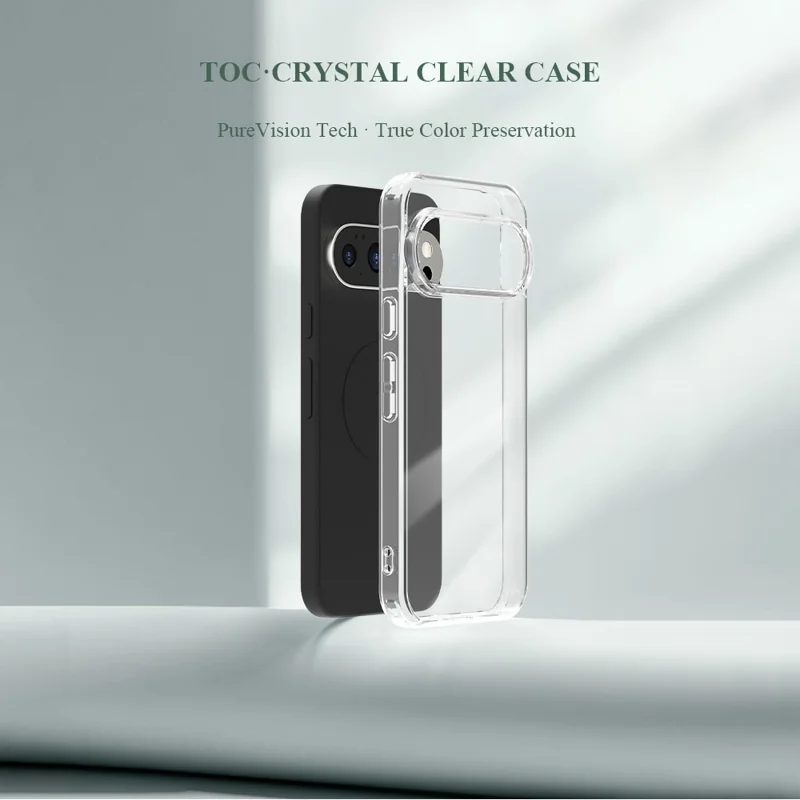 LEREACH TOC Series for Google Pixel 10 Pro XL Case TPU + Acrylic Phone Cover - Transparent