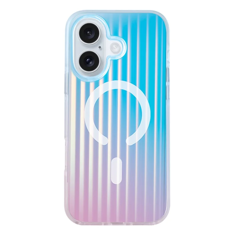 COTECI For iPhone 17 Case Compatible with MagSafe Gradient Color TPE + TPU Phone Back Cover - Dazzling Blue